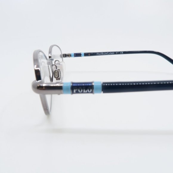 Polo Ralph Lauren 8030 103 Silver Metal/Navy Rectangle Kids New Eyeglasses. - Picture 5 of 11